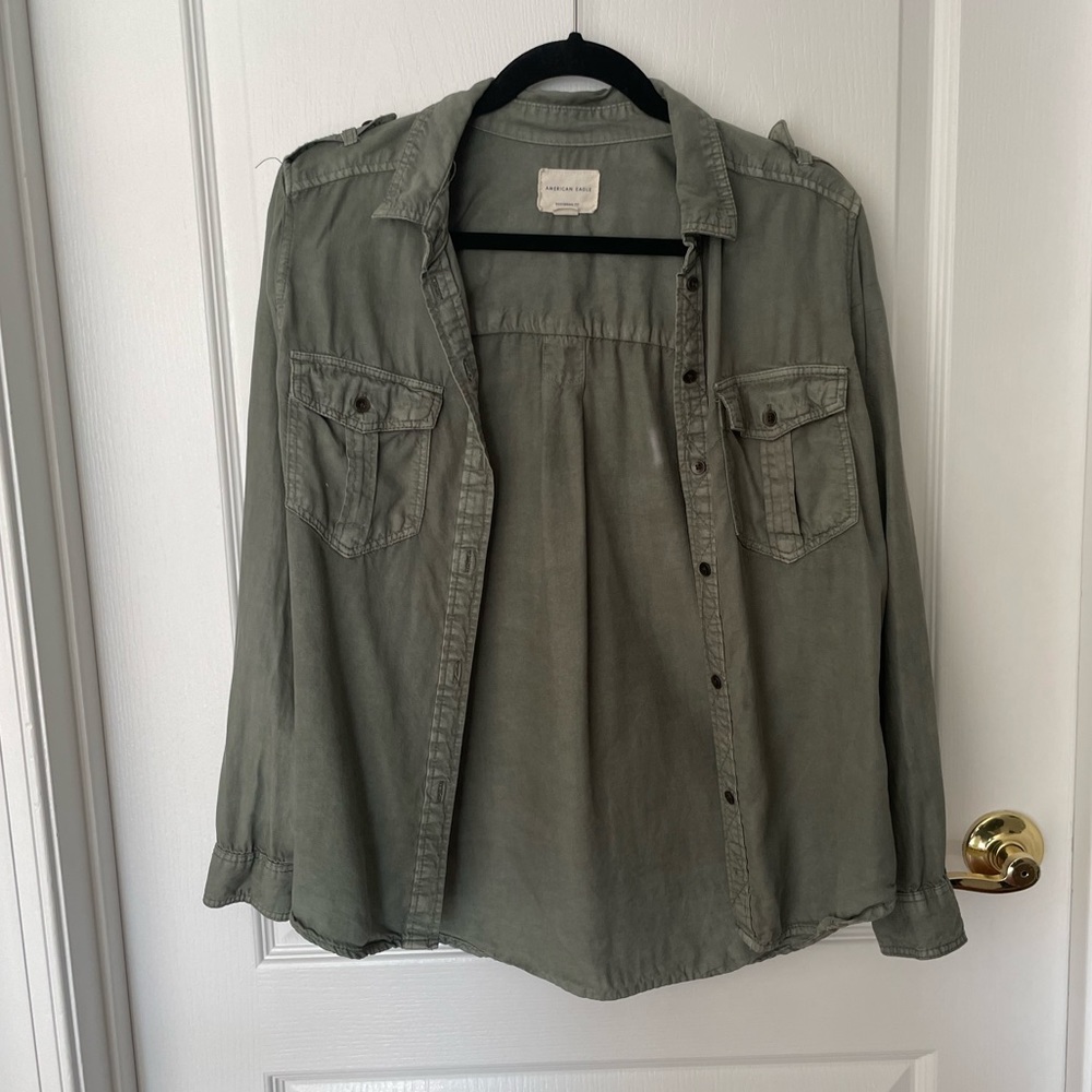 AE Green Button-down